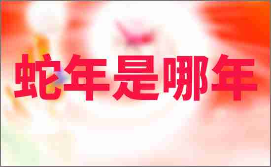 蛇年是哪年