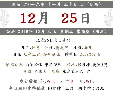2019年陰歷十一月三十黃歷日子怎么樣？(圖文)