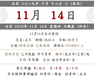 2019年農(nóng)歷十月十八日的禁忌是什么？(圖文)