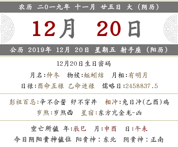 2019年陰歷十一月二十五日時辰吉兇查詢(圖文)