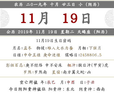 2019年陰歷十月二十三日的宜忌有哪些？(圖文)