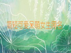 簡(jiǎn)短可愛名字呆萌俏皮集錦大全