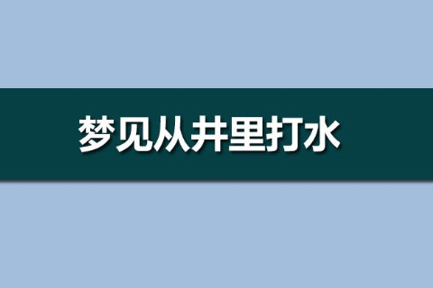 夢見從井里打水是什么意思？