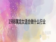 1988屬龍女適合做什么行業(yè)最賺錢(qián)的職業(yè)工作