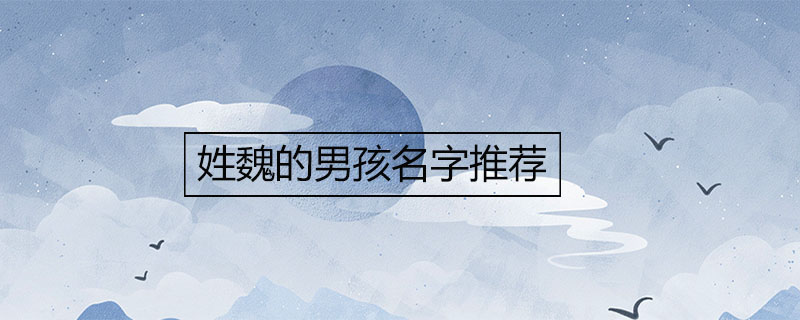 姓魏的男孩名字推薦