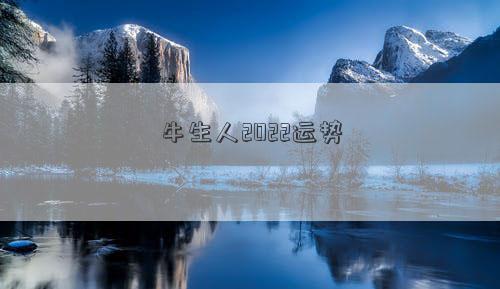 牛生人2022運(yùn)勢