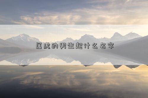 屬虎的男生起什么名字