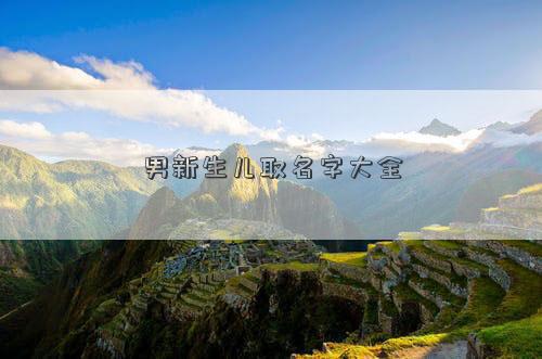 男新生兒取名字大全