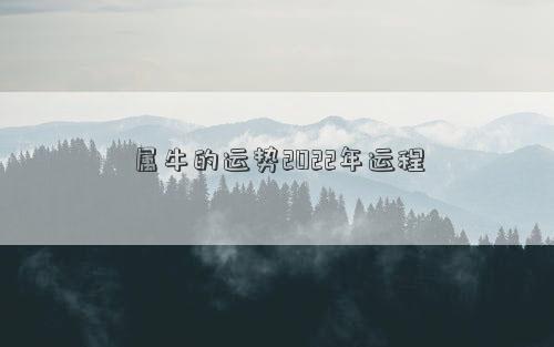 屬牛的運勢2022年運程