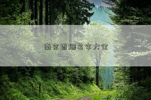 南京香煙名字大全