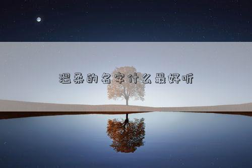 溫柔的名字什么最好聽
