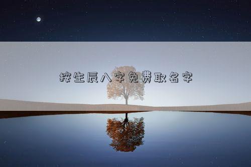 按生辰八字免費取名字
