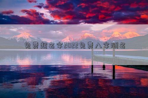 免費起名字2022免費八字測名