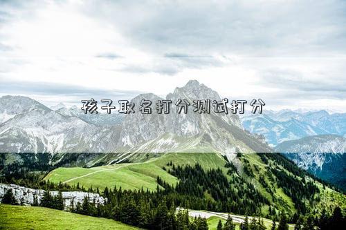 孩子取名打分測試打分