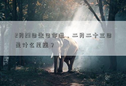 2月23日生日命運，二月二十三日是什么星座？