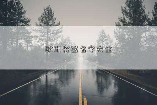 歐洲瓷器名字大全