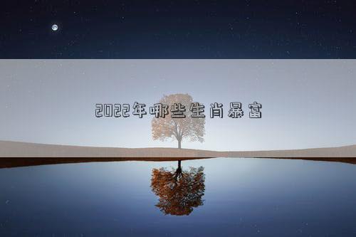 2022年哪些生肖暴富