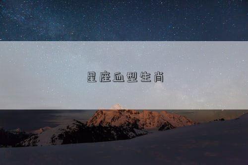 星座血型生肖
