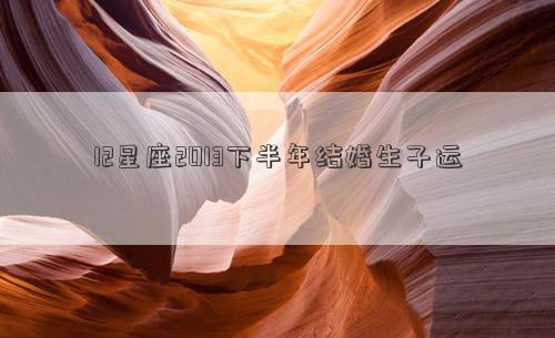 12星座2013下半年結婚生子運