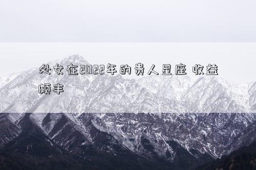 處女在2022年的貴人星座 收益頗豐